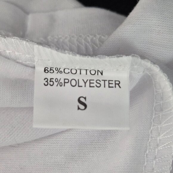 3/$25 NWOT | White V-Neck Pastel Floral Graphic Print Short Sleeve T-Shirt Small - Picture 4 of 5